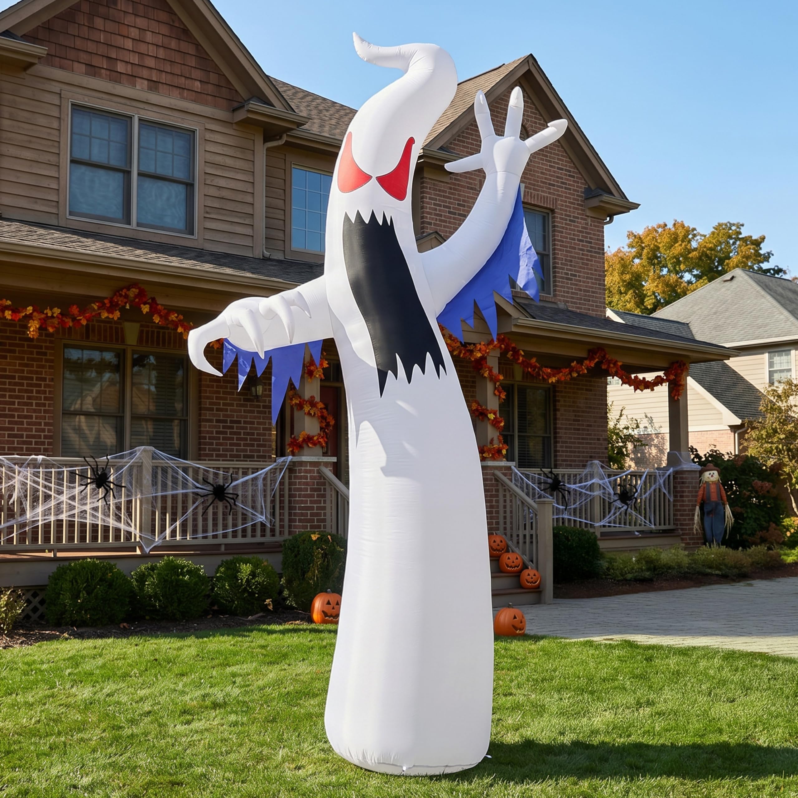 12FT Scary Ghost Halloween Inflatable with LED | Outdoor Yard - Image 8