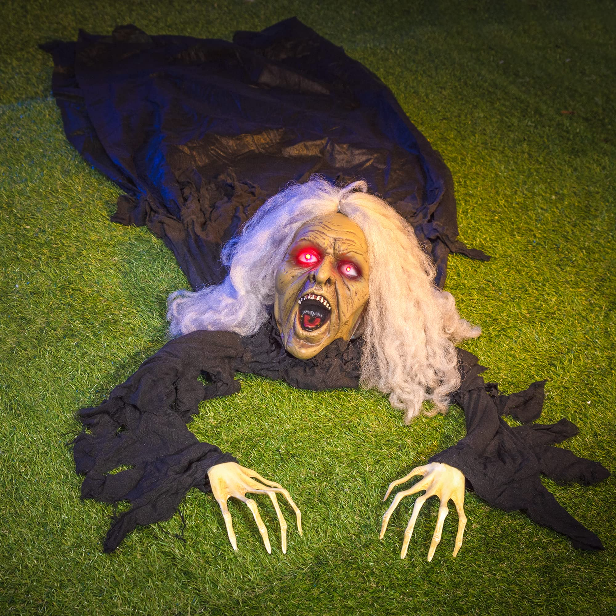 Halloween Light Up Witch Ground Breaker Decor - Image 8