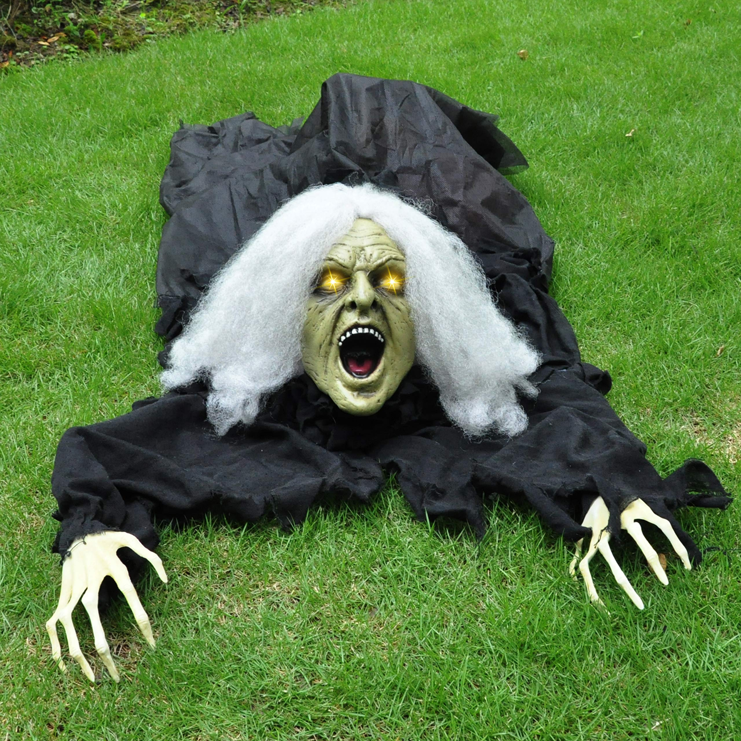 Halloween Light Up Witch Ground Breaker Decor - Image 9