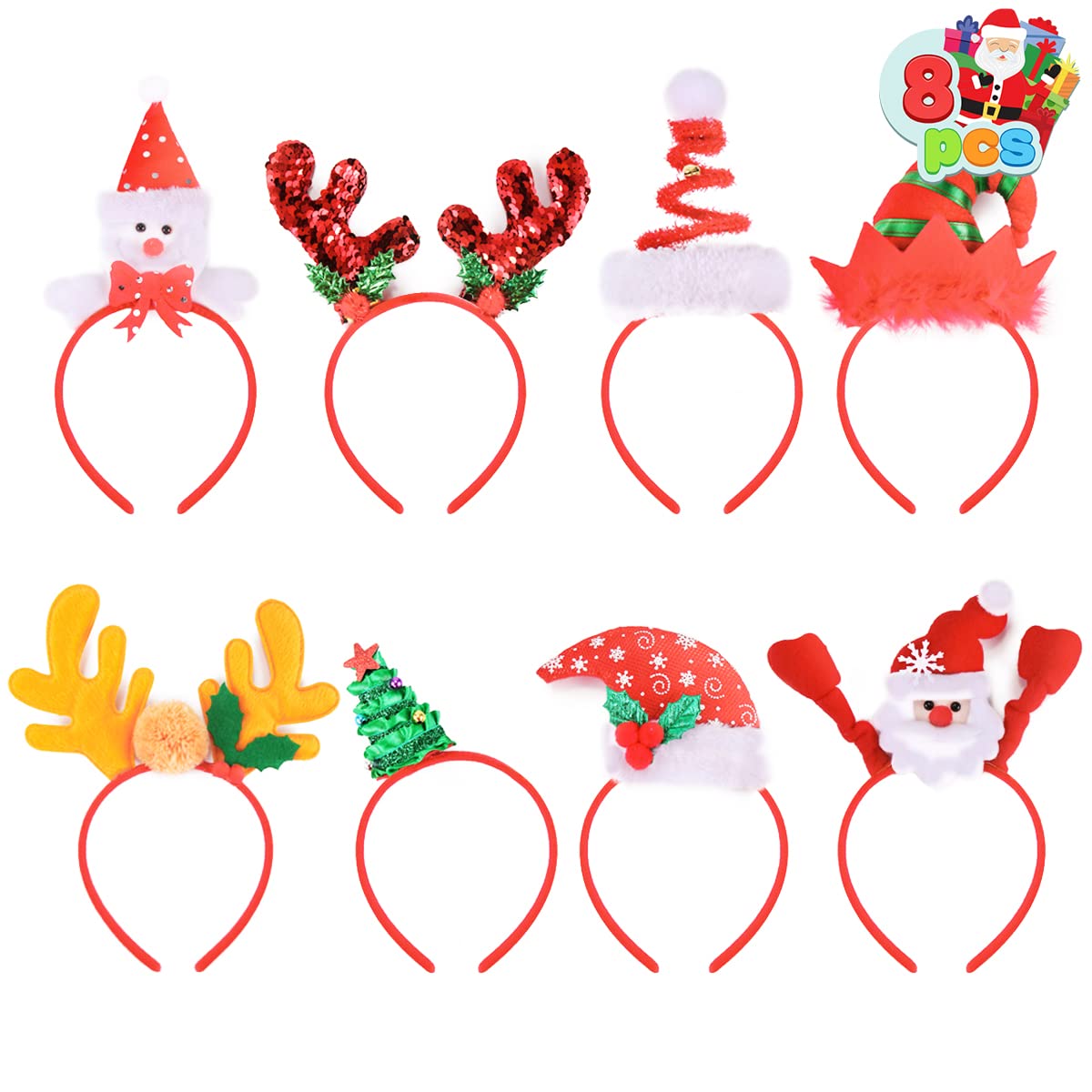 Christmas Headbands, 8 Pack - Image 9