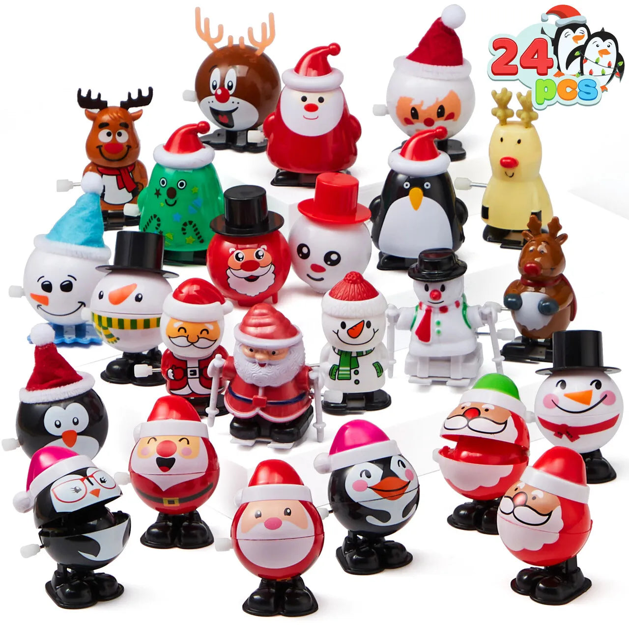 24 Pack Christmas Wind Up Toy Christmas Decoration and Gift - Image 2